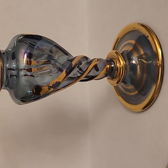 Egyptian Blue Blown Glass Teardrop Bottle - Picture 7 of 14